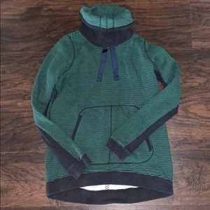 Lululemon Avenue Pullover Green Stripe Inkwell 6
